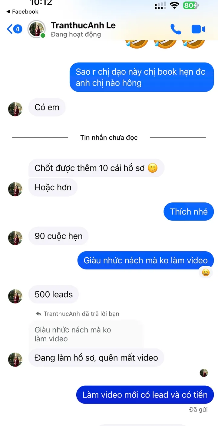 Tin nhắn của Jolie Le